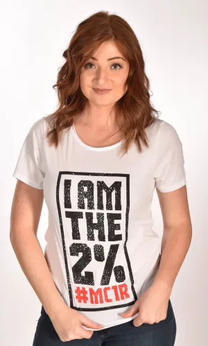 I am the 2% Raw Neck Unisex Tee