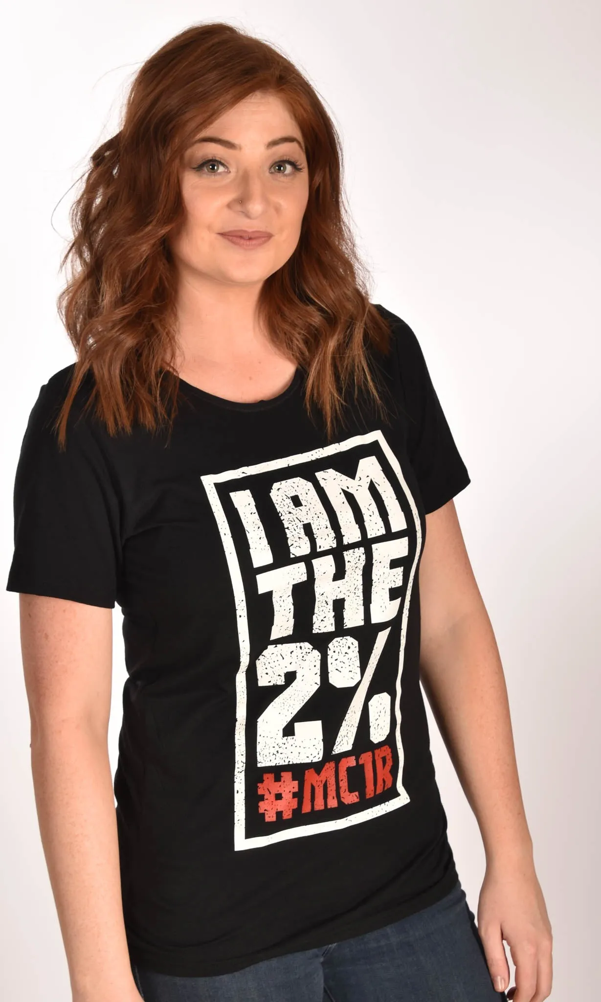 I am the 2% Raw Neck Unisex Tee