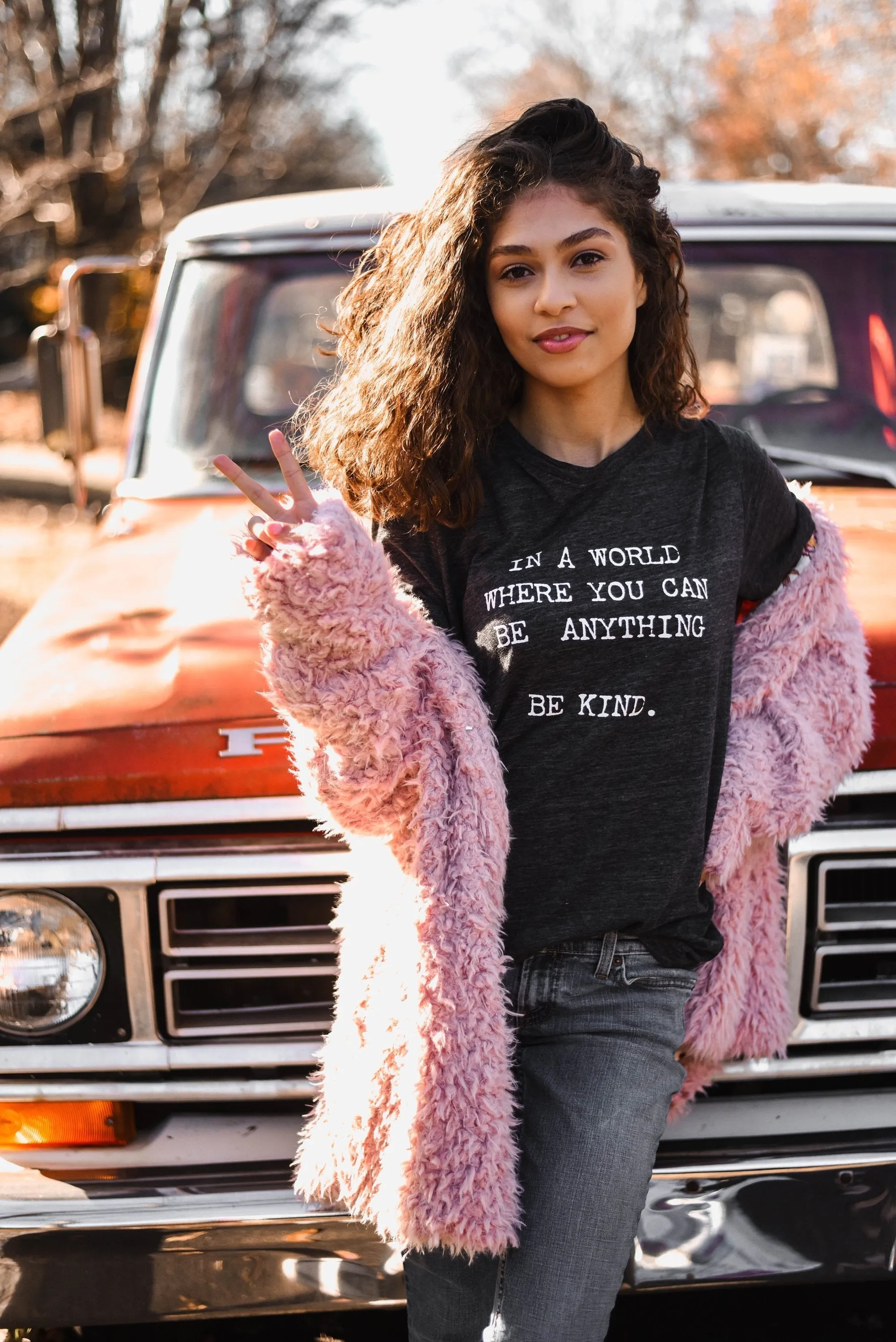In a World Where You Can Be Anything, Be Kind - Boyfriend Tee