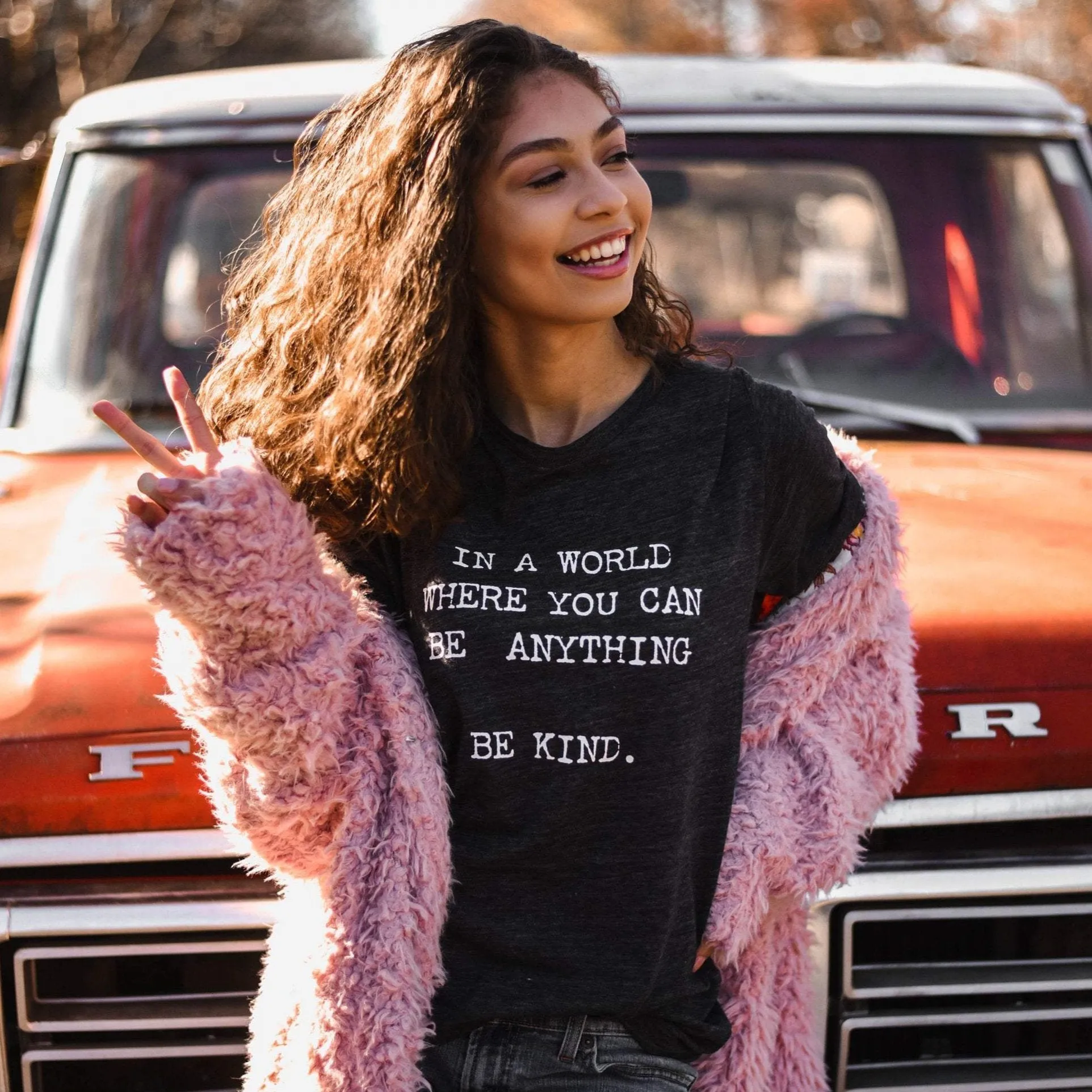 In a World Where You Can Be Anything, Be Kind - Boyfriend Tee
