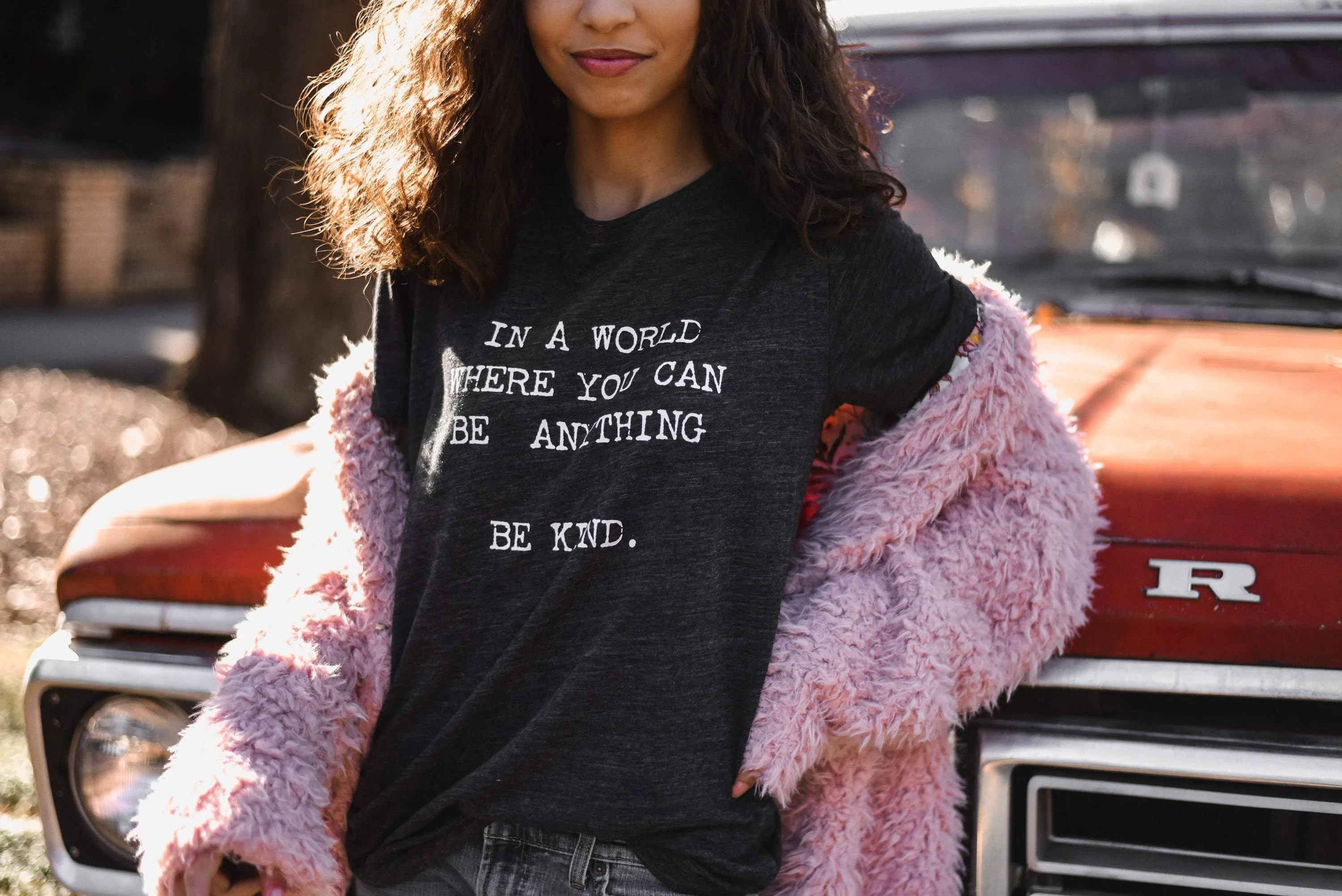 In a World Where You Can Be Anything, Be Kind - Boyfriend Tee