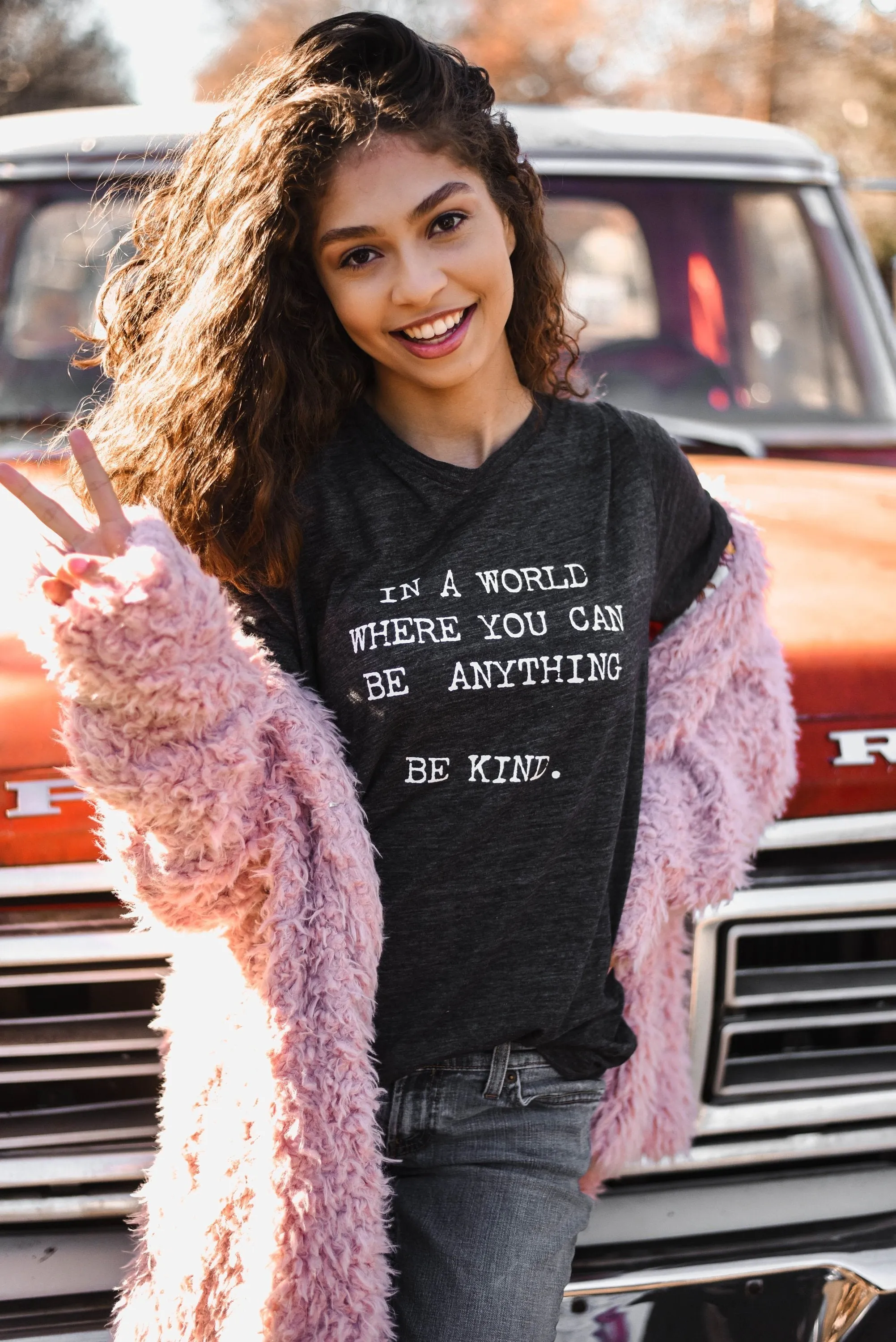 In a World Where You Can Be Anything, Be Kind - Boyfriend Tee