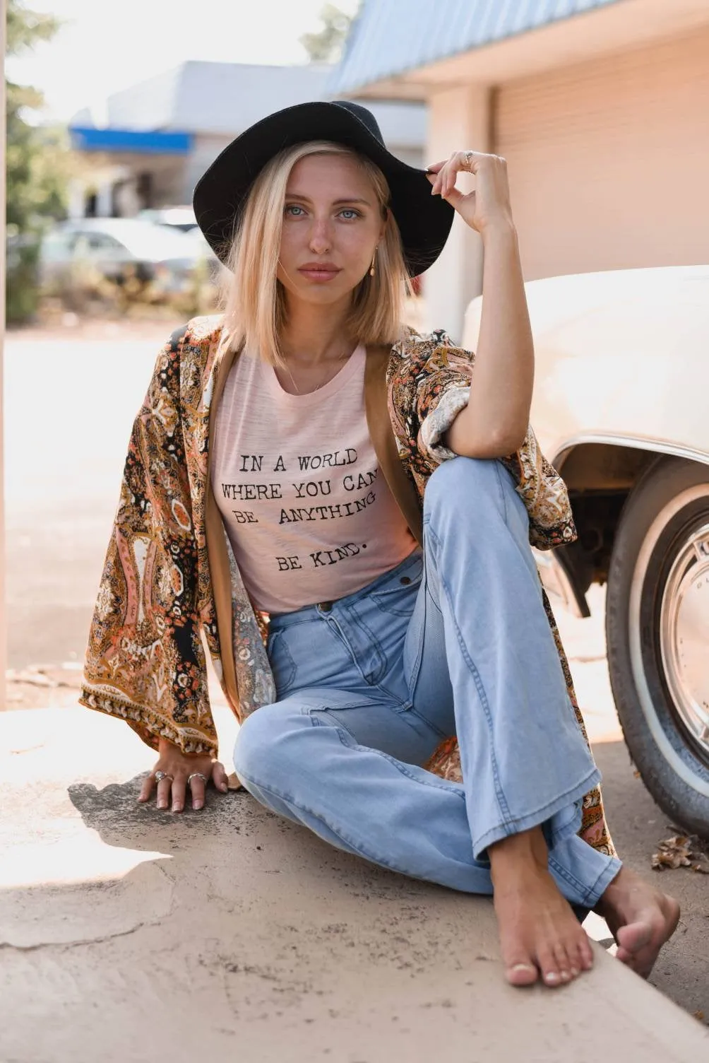 In a World Where You Can Be Anything, Be Kind - Boyfriend Tee