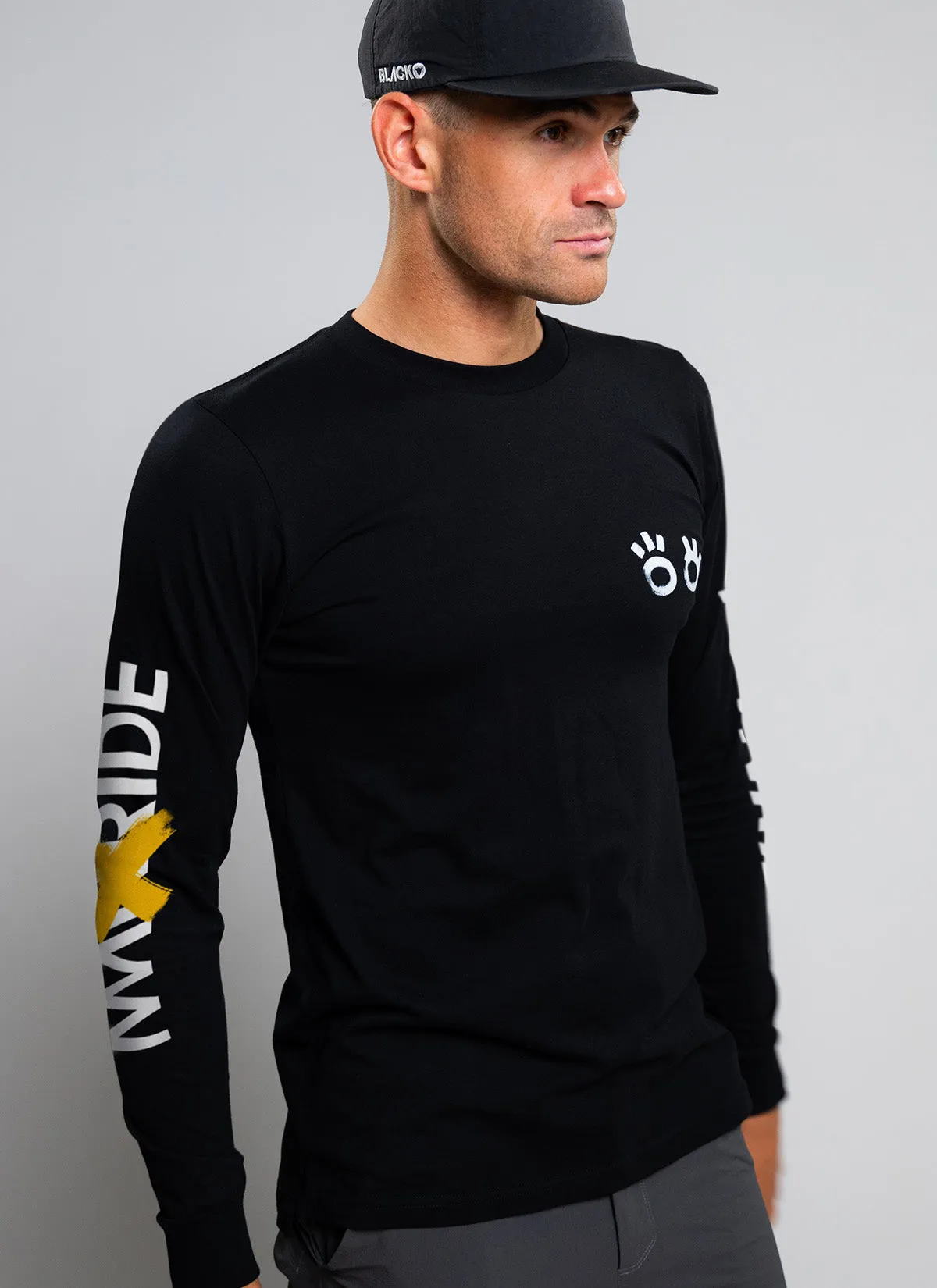 Inactivewear Crew Long Sleeve - Man Ride Black
