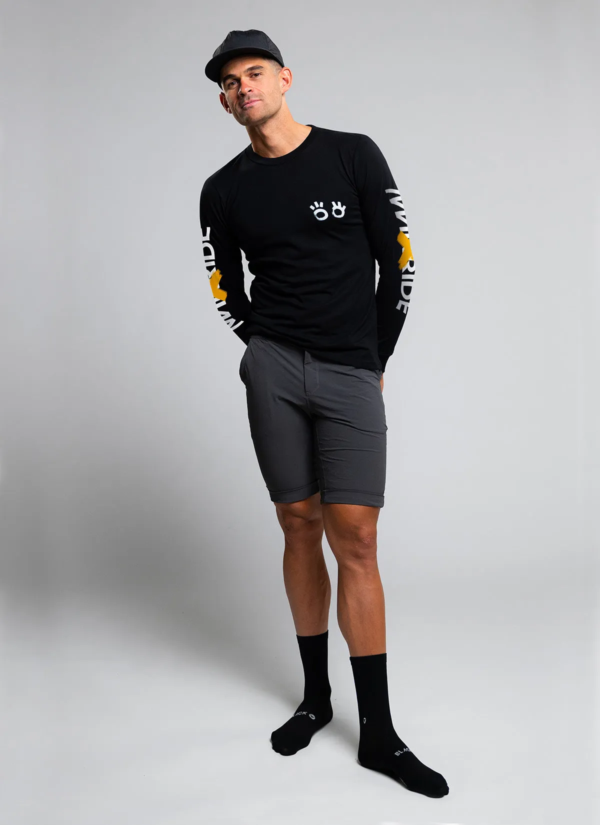 Inactivewear Crew Long Sleeve - Man Ride Black