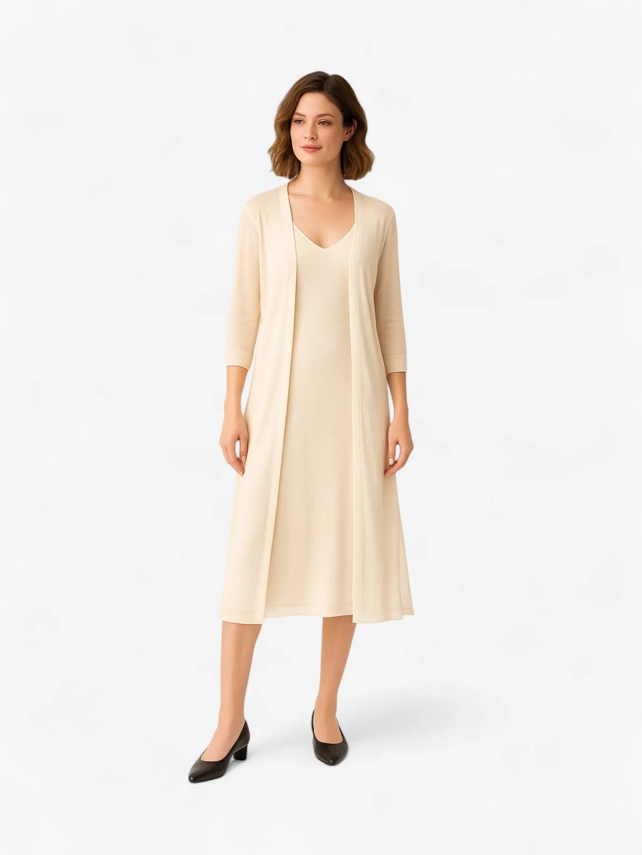 Jada | Women's Lightweight Long Open Front Knitted Vest