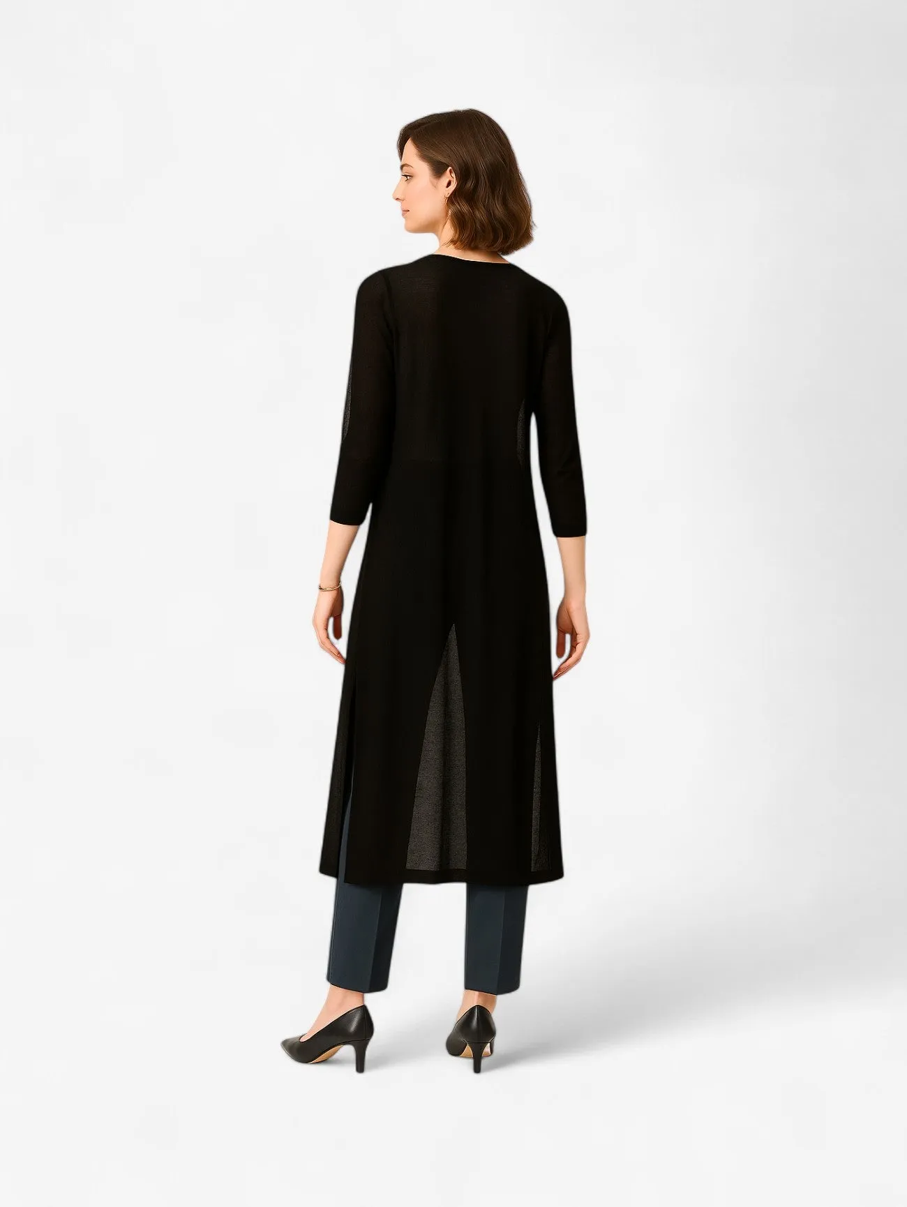Jada | Women's Lightweight Long Open Front Knitted Vest