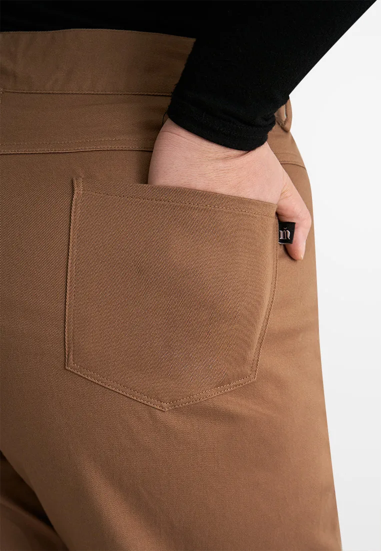Jazz Soft Stretch Wide Leg Khaki Pants (904202)