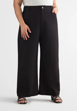 Jazz Soft Stretch Wide Leg Khaki Pants (904202)