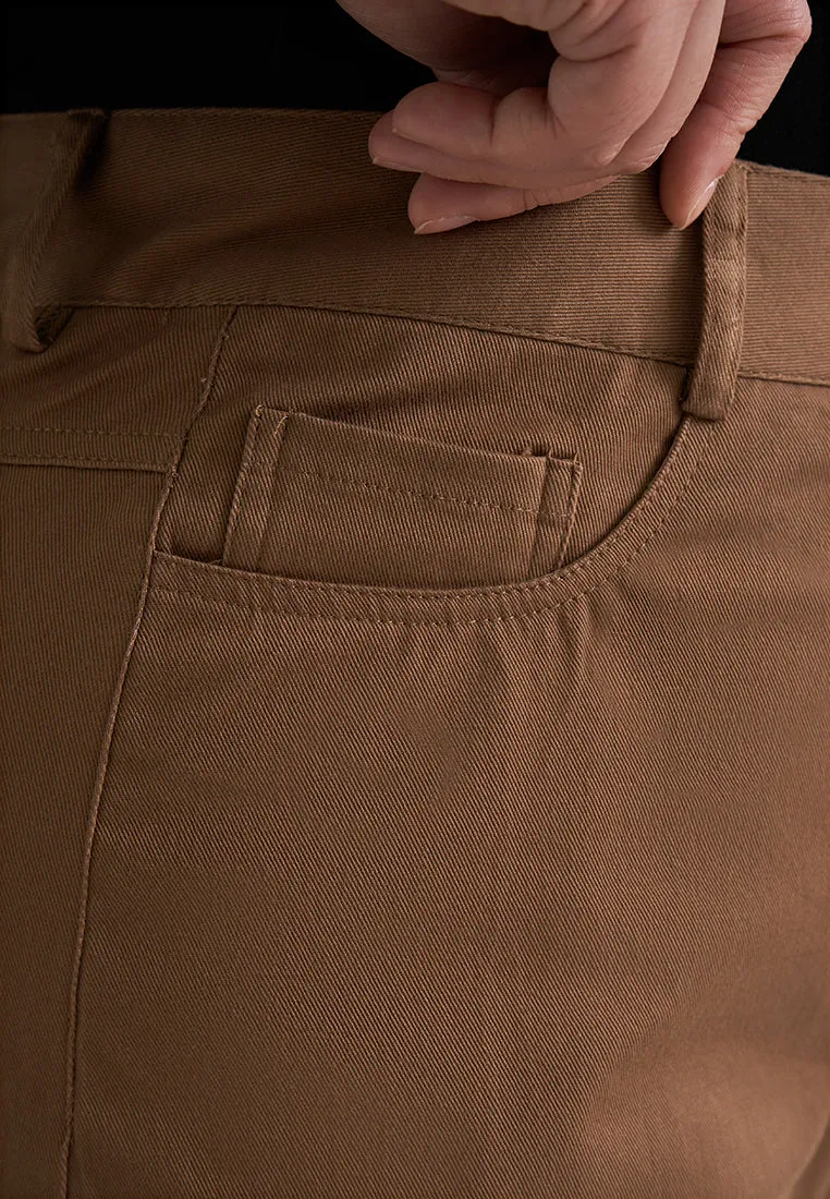 Jazz Soft Stretch Wide Leg Khaki Pants (904202)