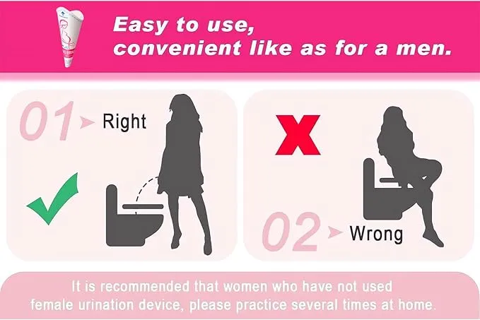 JIURUN Female Urination Device Pee Funnel for Women Portable Disposable Female Urinal Funnel to Standing Pee for Pregnant, Wounded, Travel, Camping, Outdoor Activities (51)