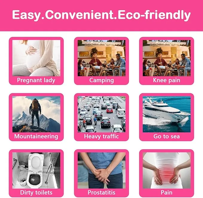 JIURUN Female Urination Device Pee Funnel for Women Portable Disposable Female Urinal Funnel to Standing Pee for Pregnant, Wounded, Travel, Camping, Outdoor Activities (51)