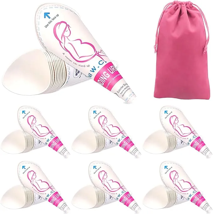 JIURUN Female Urination Device Pee Funnel for Women Portable Disposable Female Urinal Funnel to Standing Pee for Pregnant, Wounded, Travel, Camping, Outdoor Activities (51)