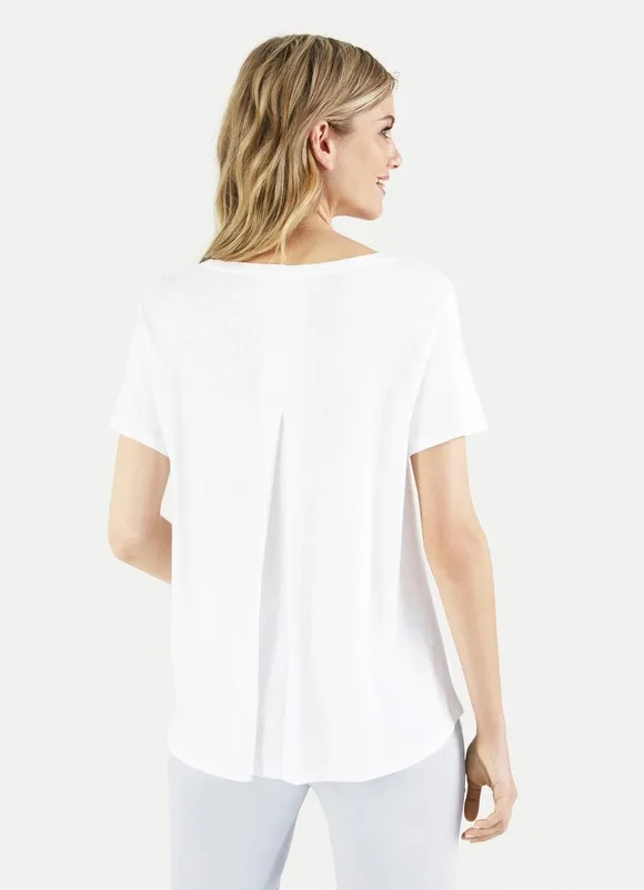 Juvia Crew Neck Tee Back Pleat J81011108