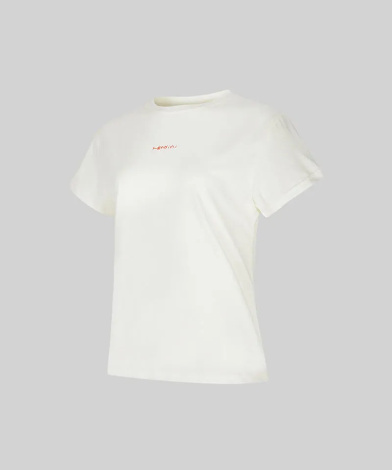 KANDINI Basic Logo T-Shirt - Cream