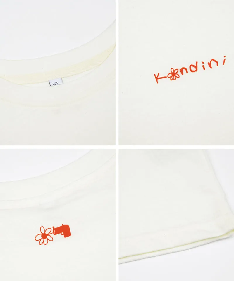 KANDINI Basic Logo T-Shirt - Cream