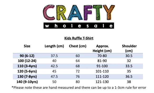 Kids Blank Ruffle T-Shirt Vest - White