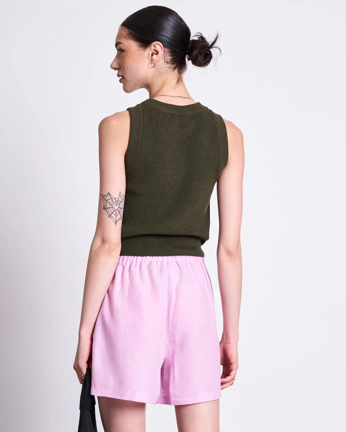 KNIT TOP GARDA DARK OLIVE GOTS