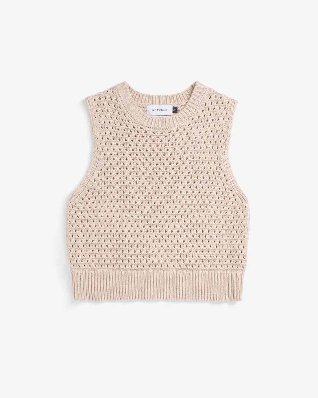 Knit Vest Natural Beige