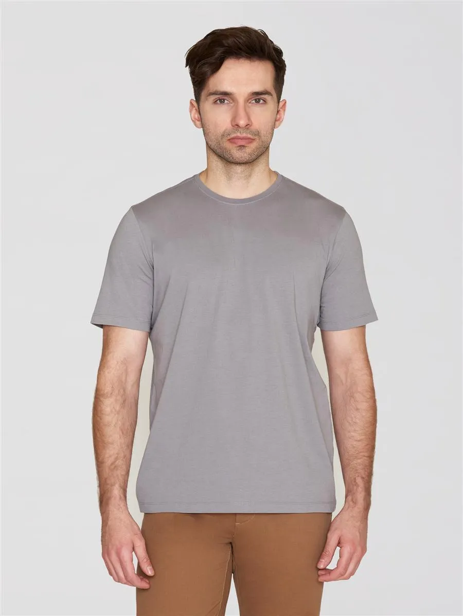 KNOWLEDGE COTTON APPAREL Agnar Basic T-Shirt sharkskin
