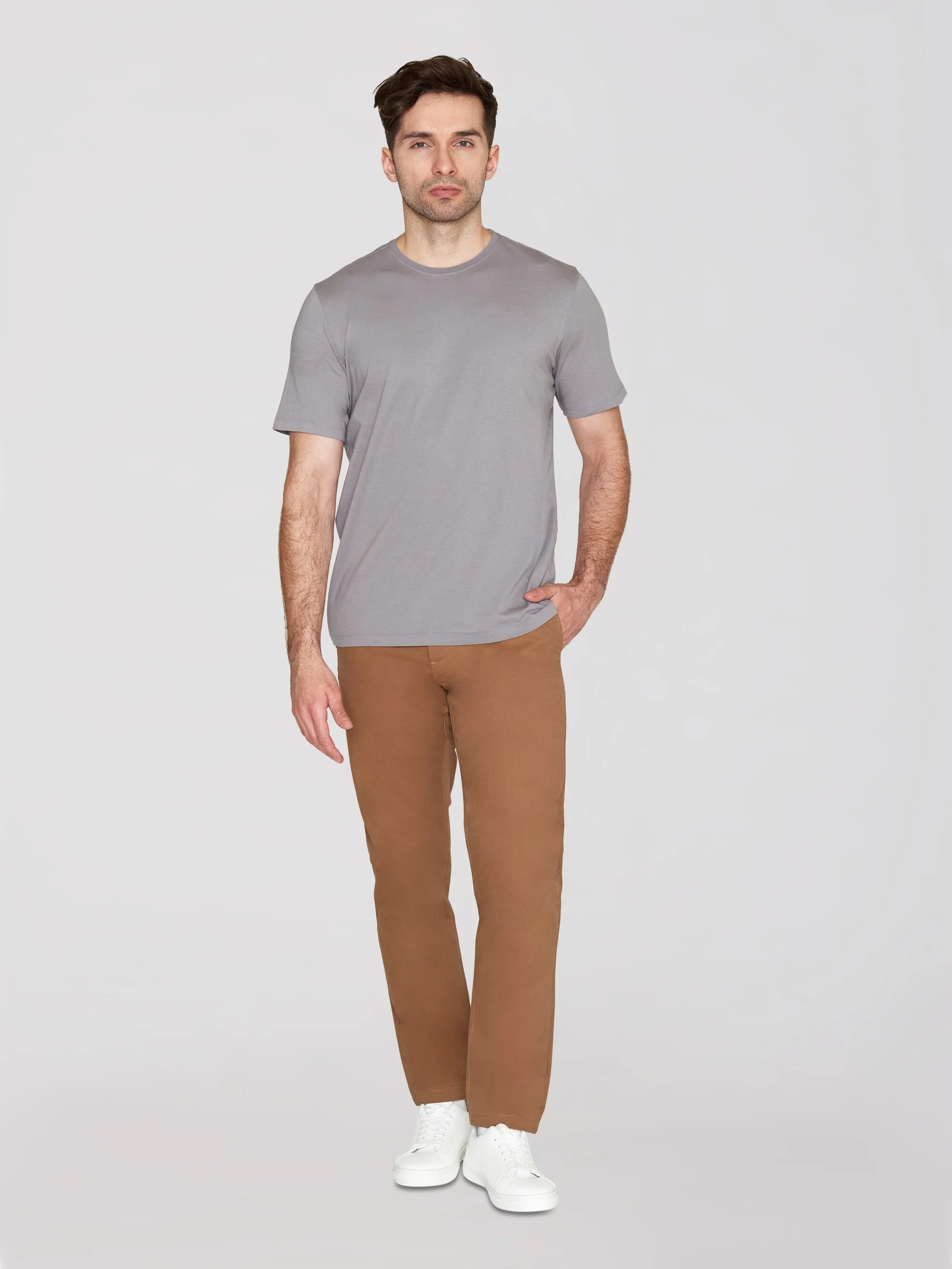 KNOWLEDGE COTTON APPAREL Agnar Basic T-Shirt sharkskin