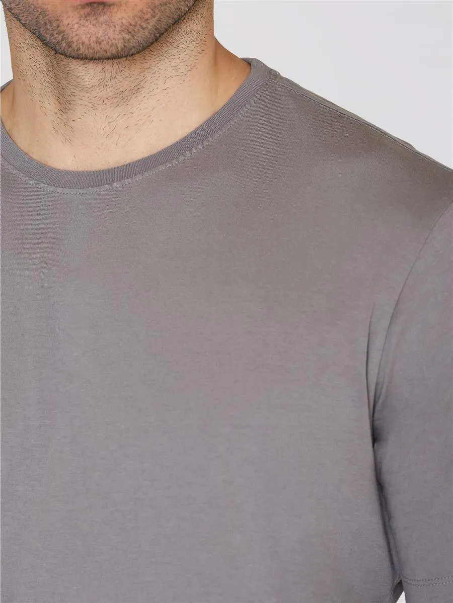 KNOWLEDGE COTTON APPAREL Agnar Basic T-Shirt sharkskin