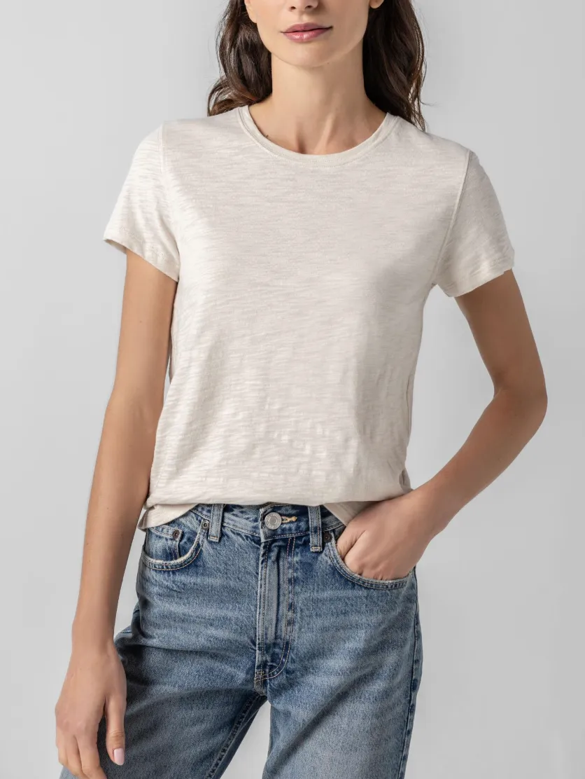 LILLA P S/S BACK SEAM CREW TEE