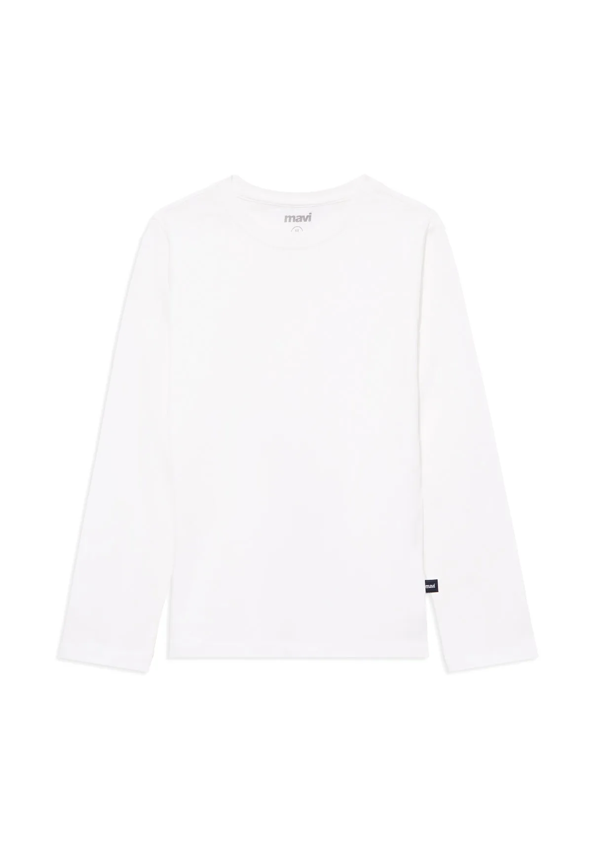 Lond Sleeve White Basic T-Shirt