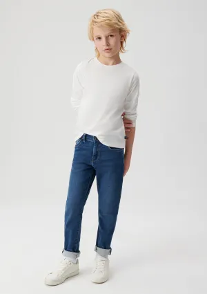 Lond Sleeve White Basic T-Shirt