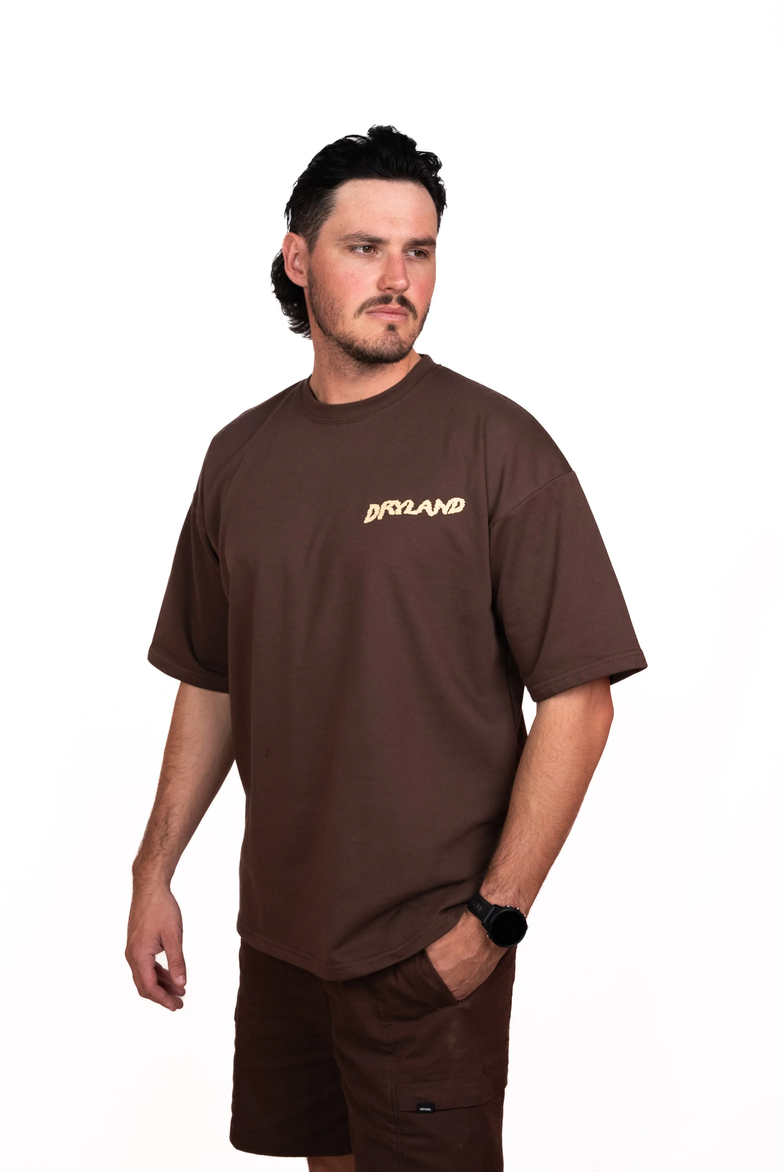 Lost Cowboy O/S Tee Brown