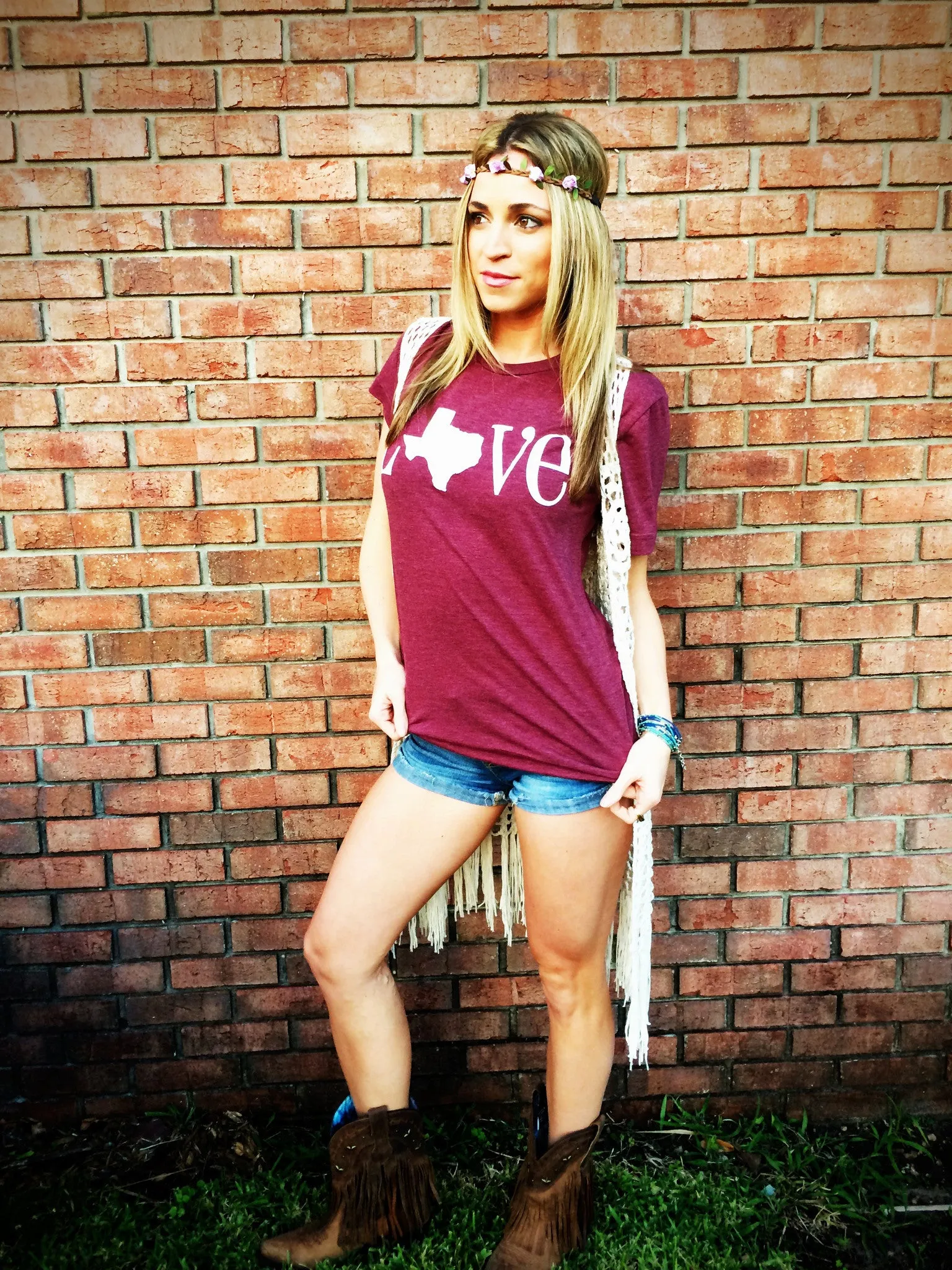 LOVE TEXAS Maroon