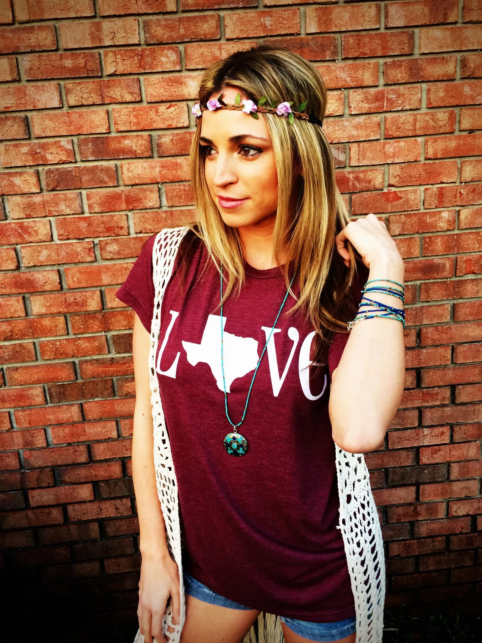 LOVE TEXAS Maroon