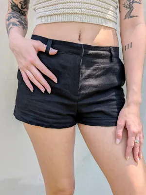 Low Rise Linen Shorts