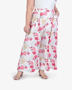 Lucilla Festive Staycation Palazzo Pants - White