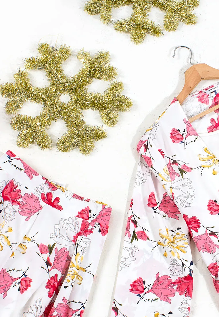 Lucilla Festive Staycation Palazzo Pants - White