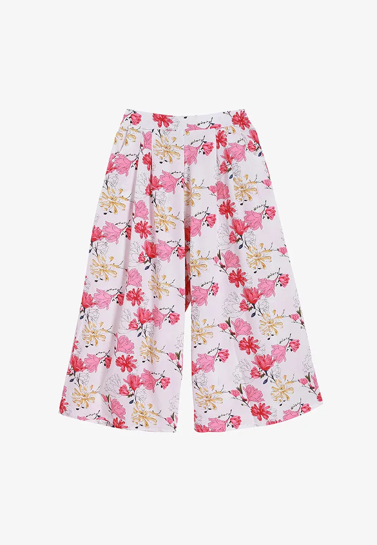 Lucilla Festive Staycation Palazzo Pants - White