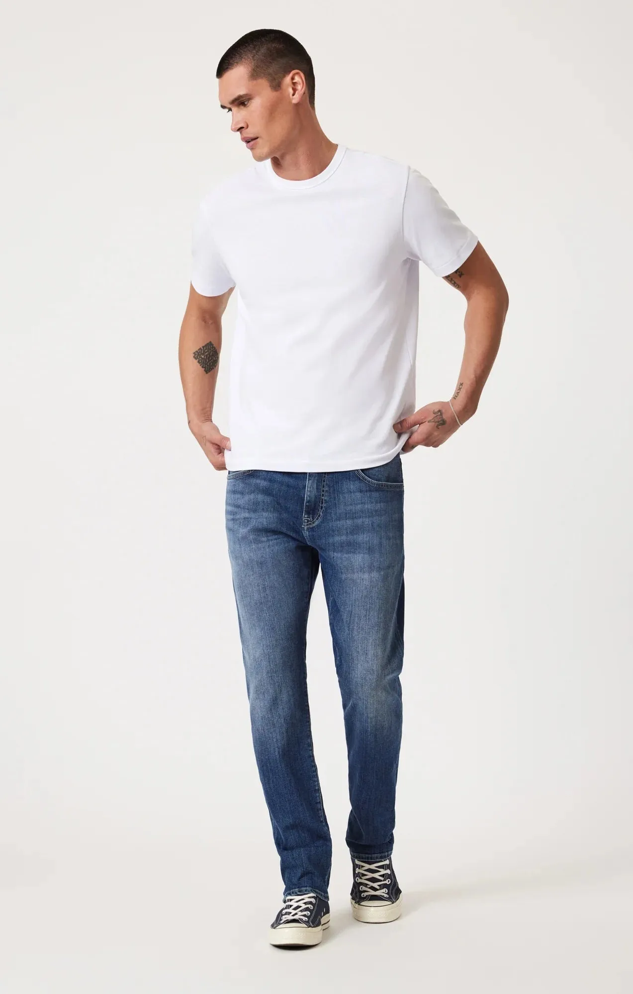 Marcus Slim Straight Leg Jeans| Dark Brushed Williamsburg