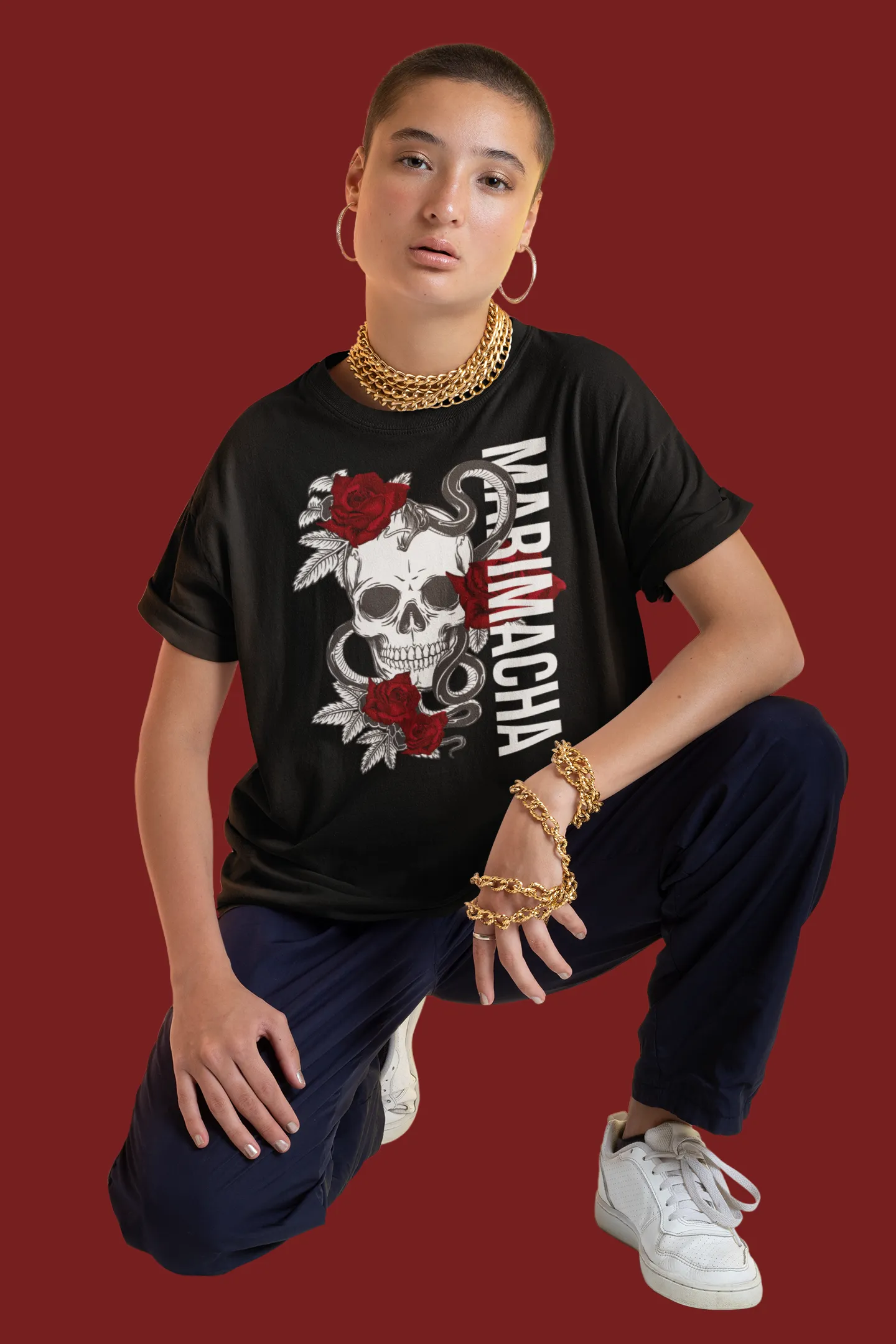 Marimacha Reclaimed for Lesbiana Pride and Chicane Graphic Oversize Deep Drop Shoulder Tee - 190 GSM