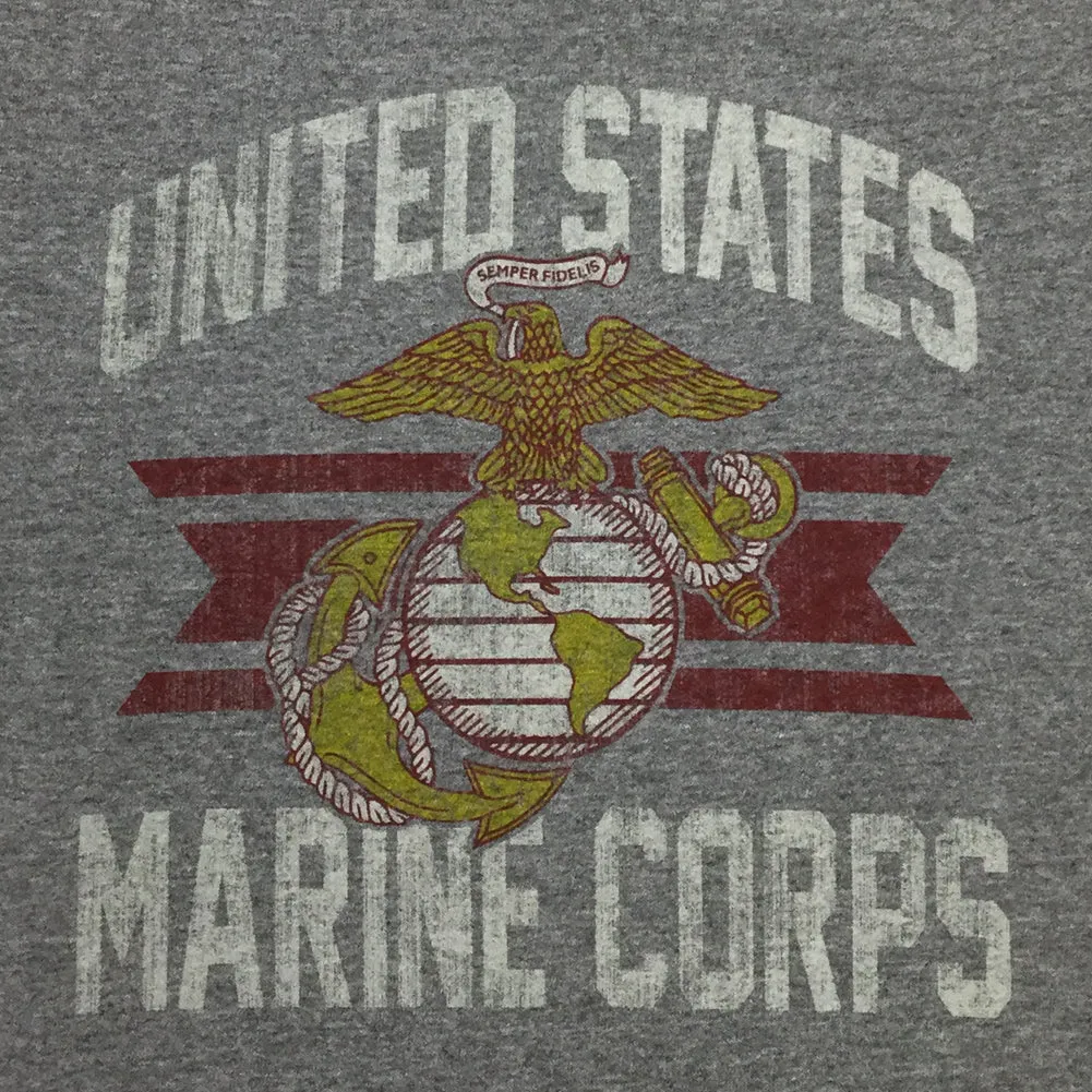 Marines Vintage Basic T-Shirt (Grey)