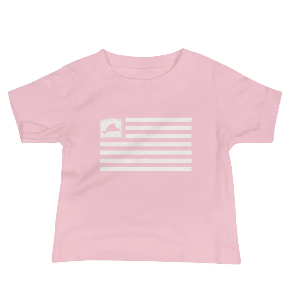 Martha's Vineyard Flag Baby Short Sleeve T Shirt