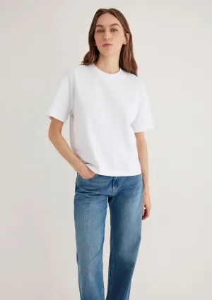 Mavi Emroidered White Basic T-Shirt