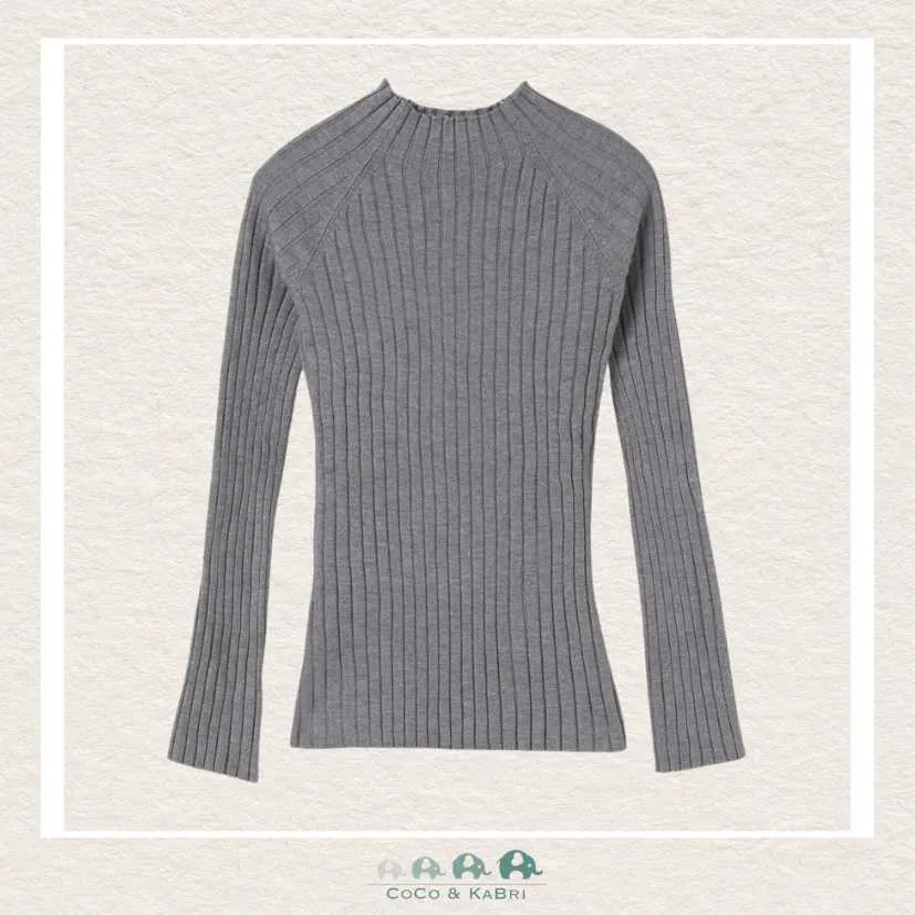 Mayoral Girls' Mockneck Shirt - Gray