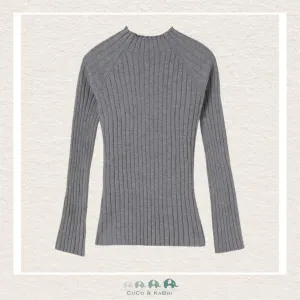 Mayoral Girls' Mockneck Shirt - Gray