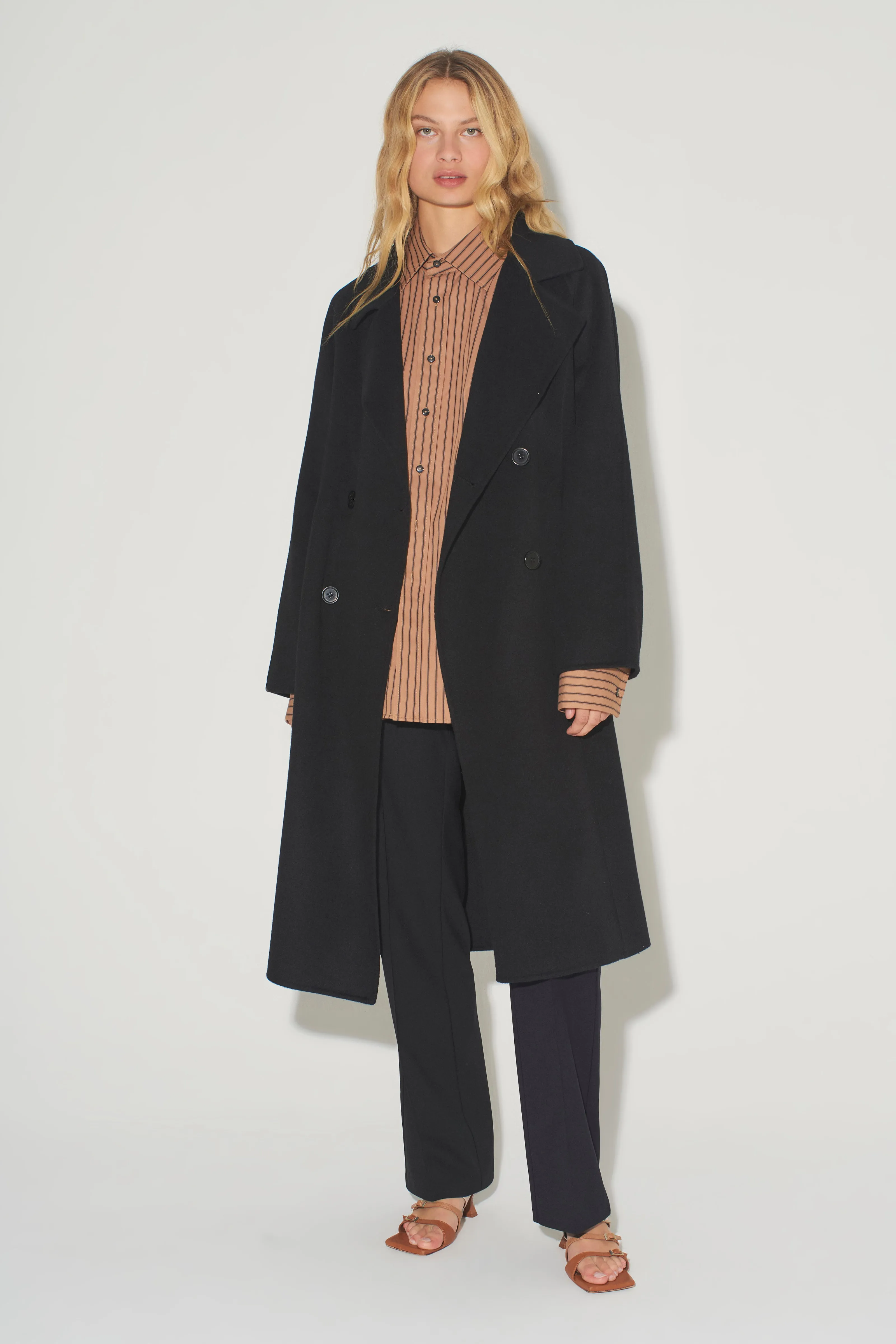 McCall Oversized Shirt Tan Stripe