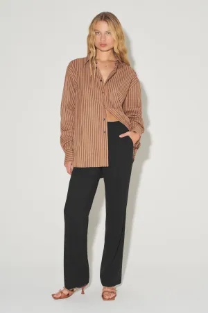 McCall Oversized Shirt Tan Stripe