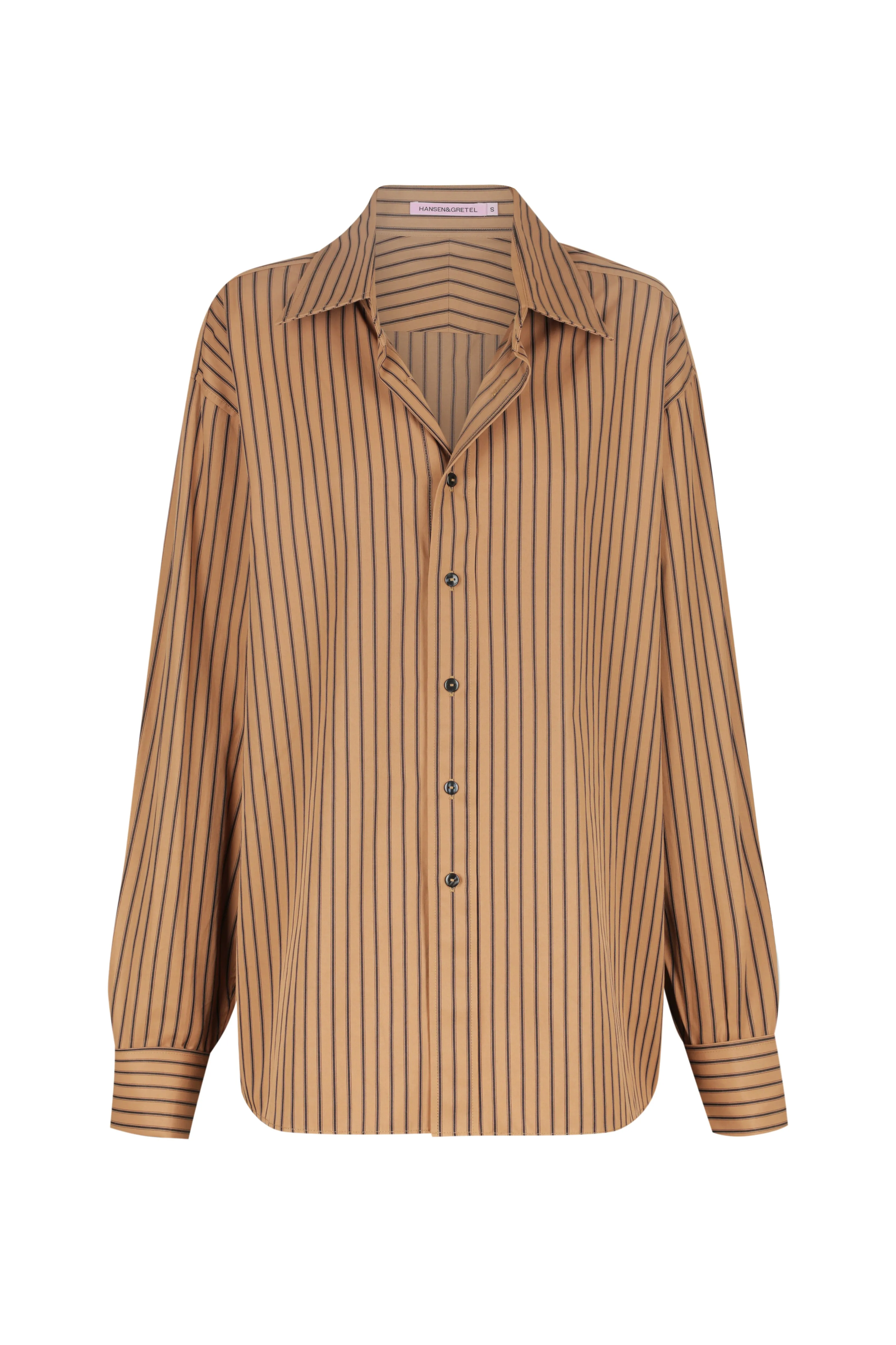 McCall Oversized Shirt Tan Stripe
