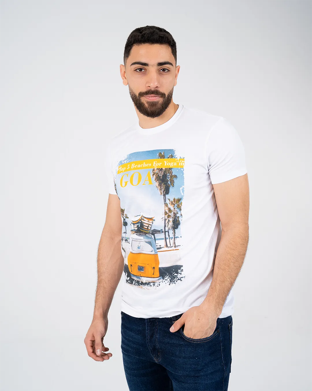 Men Printed Short Sleeve T-shirt