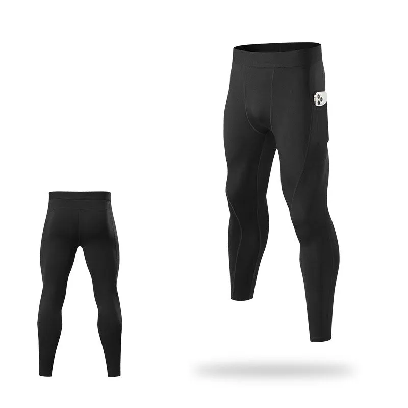 Men Workout Pant Compression Pocket Gym Leggings 3330