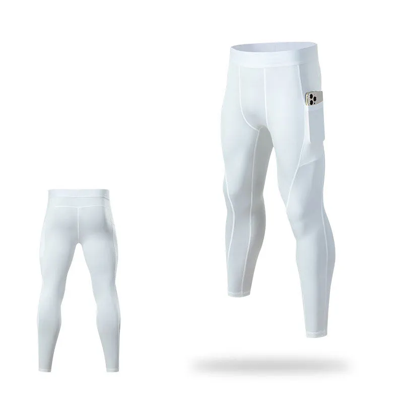 Men Workout Pant Compression Pocket Gym Leggings 3330