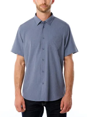 Men's basic short sleeve stretch shirt